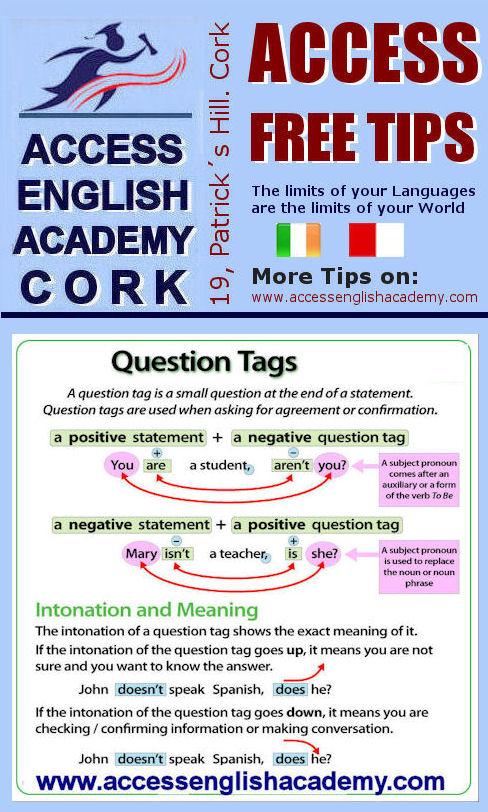 Course English Cork TIP QUESTION TAG